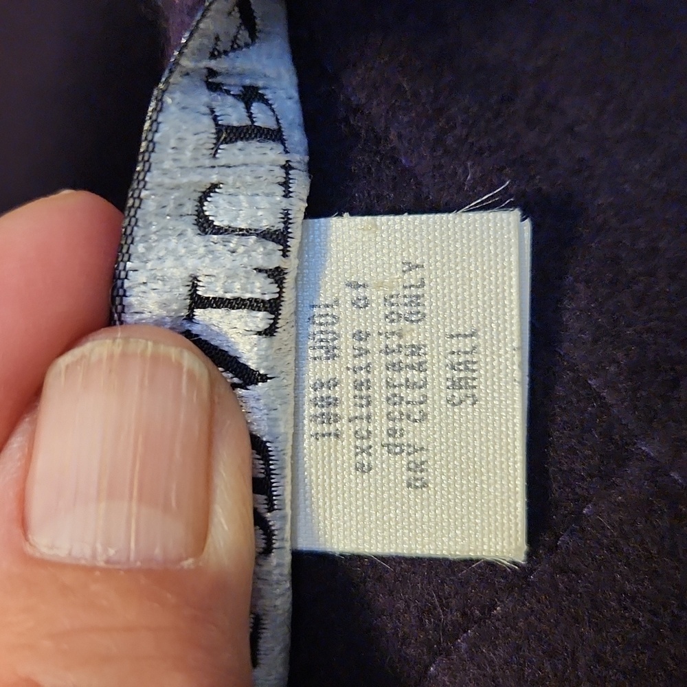 Coloratura Vintage Purple Black Wool Vest Size Small Velvet Embroidery - Picture 9 of 16